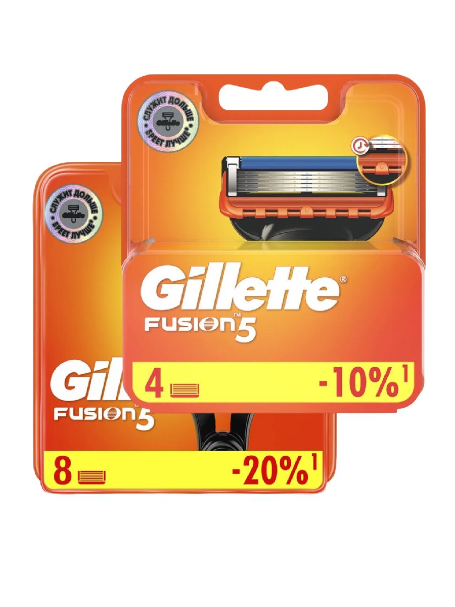 Fusion 12 шт. Сменные кассеты Gillette Fusion5 12 шт. — изображение 1